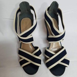 Anne Klein Navy & White Heels